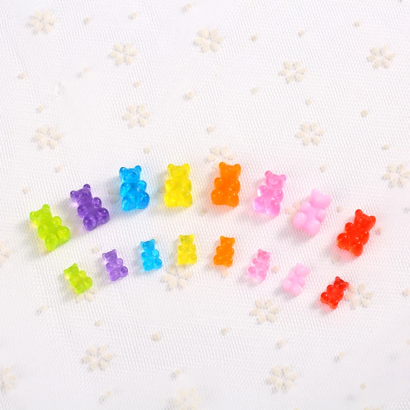 40pcs mixed cute resin haribo candy gummy bear beads for DIY decoration