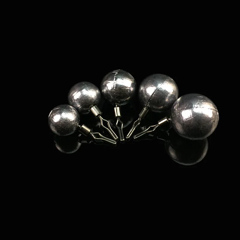 500PCS TOPIND Ball Style Lead Drop Shot Weights Hand Poured Ball, Cylinder & Hook Weight Sets