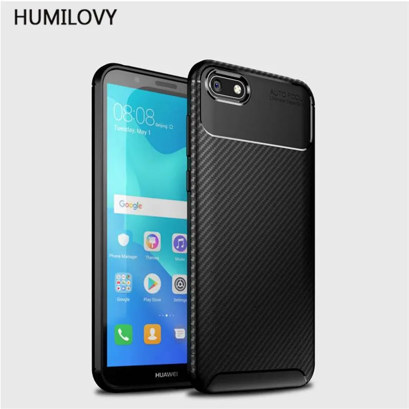 Чехол для honor 7A чехол Huawei Honor DUA-L22 Роскошный из углеродного волокна ТПУ силикон 360