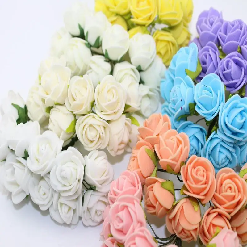 Online Fashion 144pcs 2cm Mini Foam Rose Artificial Flower Online Fashion 144pcs 2cm Mini Foam Rose Artificial Flower Bouquet Multicolor Wedding Decor Sbooking Fake Aliexpress