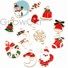 

20X Multi-option Christmas Design Silver tone Mix Unique Enamel Christmas Charms Pendants For Necklace Jewelry Making