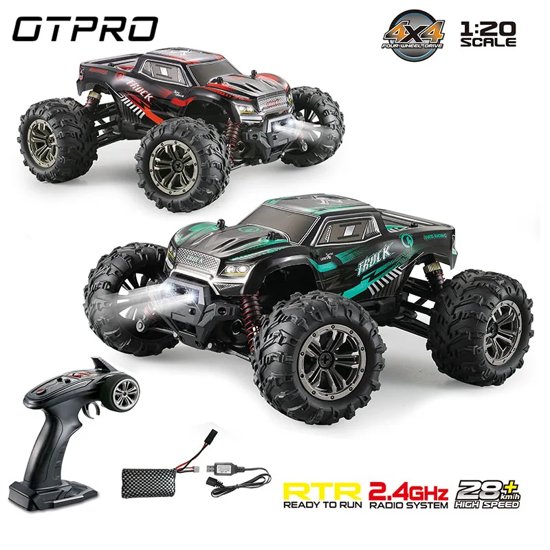 

OTPRO 9145 2.4GHZ Big Foot RC Toy 4WD 28km high Speed Professional Remote Control 1:20 with LED Light RTR Drift Toys gifts