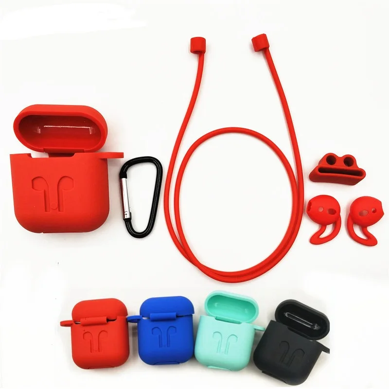 Buy Silicone Earphone Case For Apple AirPods Case Skin Cover Shock Proof