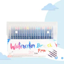 20Pcs Premium Soft Watercolor Brush Pen Flexible Tip Painting Brush Water Pens for Children Adult Sketch Comic Brush