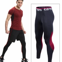 Для мужчин работает колготки черный и красный цвета шить Баскетбол плотный трикотажные быстросохнущая Йога Спортивная эластичные штаны Спортивная одежда
