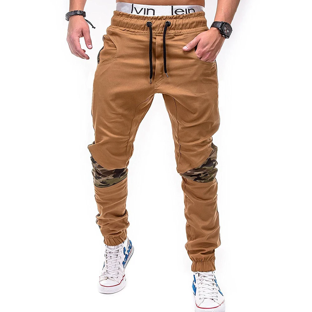 Beste Heren Joggers 2018 Merk Mannelijke Broek Mannen Broek Casual Camo Stiksels Broek Hiphop Joggingbroek Jogger Kaki Grote Maat 4XL