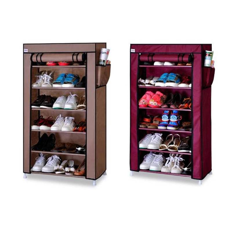

Shoes Rack Organizer Shelf 6-Tier Shoe Tower Shelf Storage Cabinet Nonwoven Shelf m15