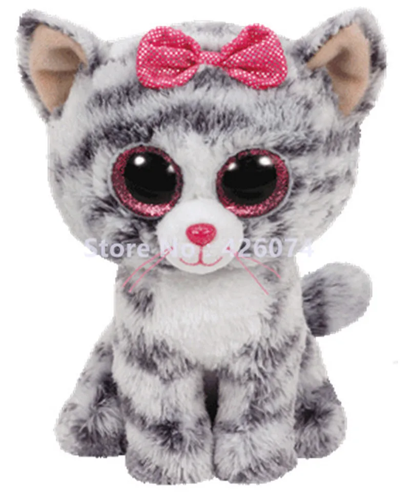 grey tabby cat plush