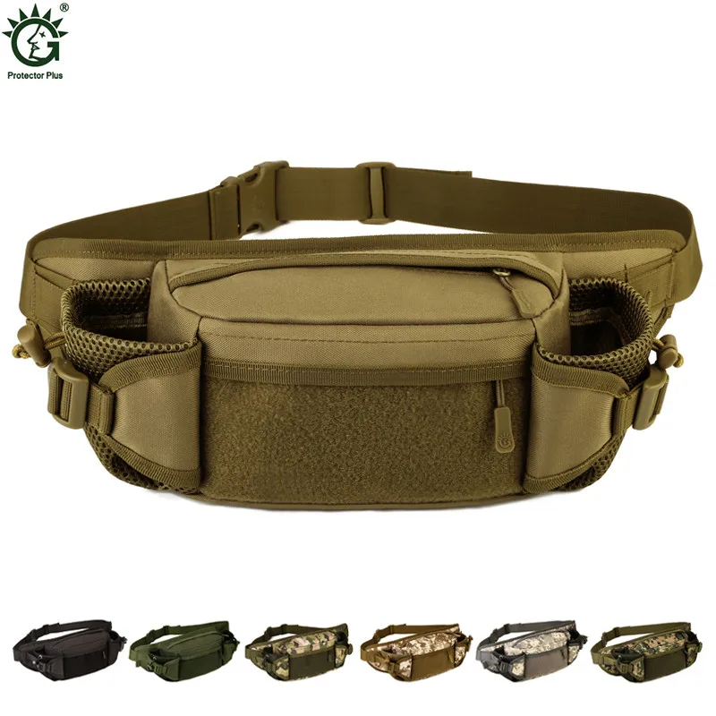 

Waterproof Men Fanny Waist Packs Belt Hip Bum Military Male Sling Chest Bags Durable Water Bottle Kettle Assault Molle Bag 2019