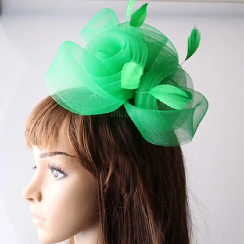 ladies green wedding hats