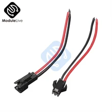 Adaptateur de connecteur de câble mâle à femelle JST SM 2 broches de 15cm de Long, 10 paires, pour conducteur de bande 3528 5050
