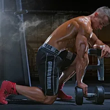 Модные новые мужские короткие штаны для спортзала, спортивные штаны для тренировок, фитнеса, хлопковые короткие штаны