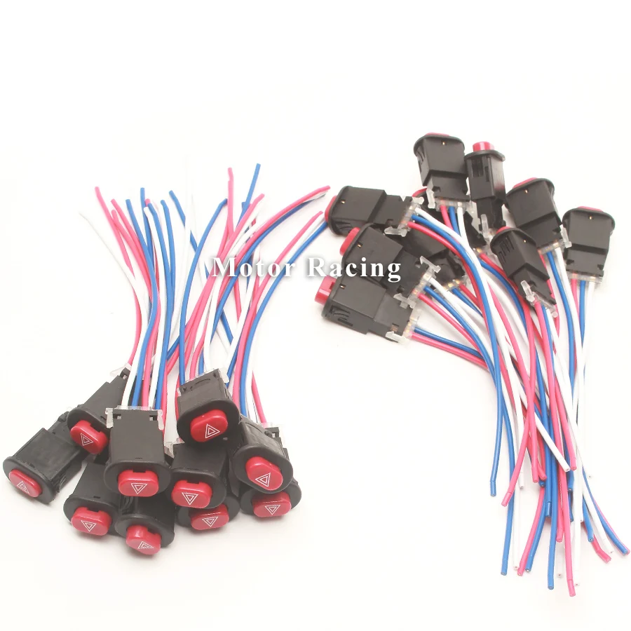 20 piezas Universal motocicleta interruptor de Flash doble botón lámpara de luz impermeable 12 V interruptor de advertencia Sistema eléctrico Piezas de motocicleta 20 piezas Universal motocicleta interruptor de Flash doble botón lámpara de luz impermeable 12 V interruptor de advertencia Sistema eléctrico Piezas de motocicleta