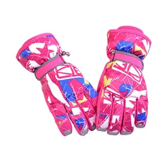 Boys Girls Waterproof Thermal Winter Ski Gloves Snowboard Snowmobile Motorcycle Cycling Outdoor Sports Gloves