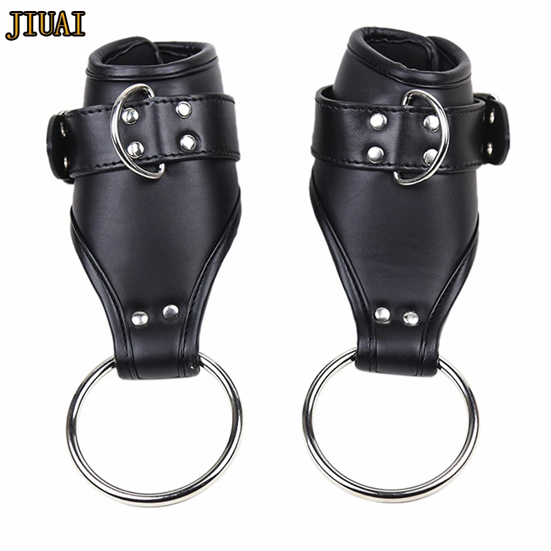 PU Leather Multi Cuff Wrist Suspension Cuffs,Strong Padded Hand Cuffs