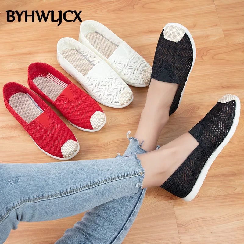 

Summer women's shoes fashion mesh breathable sneakers women rubber flat espadrilles outdoor beach casual platform sandals