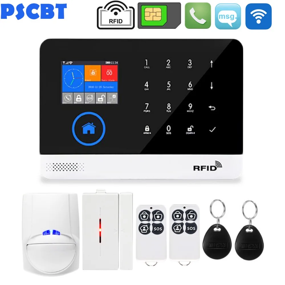 

Home Wireless Burglar Alarm WIFI GSM Signaling Auto Dial APP Control System for house resident guard alarm system french spanich