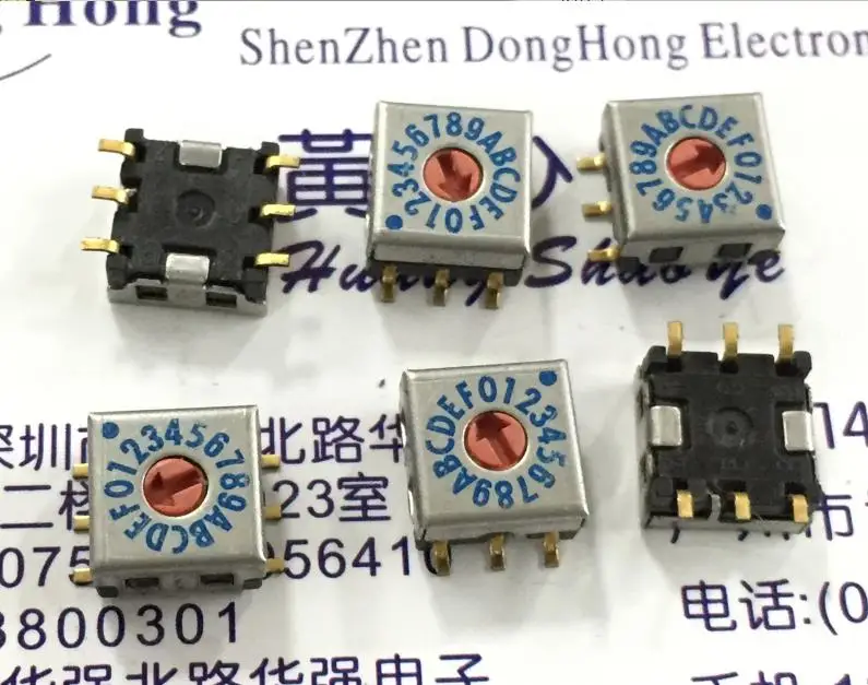 

5PCS/LOT 16 gear 7*7 patch rotating code 0-F encoding switch SMR7116 complement