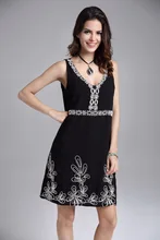Embroidery Fashion Casual Black Women Dress Brand Quality Summer Style Tropical Vestido De Festa Summer Dress Femininas