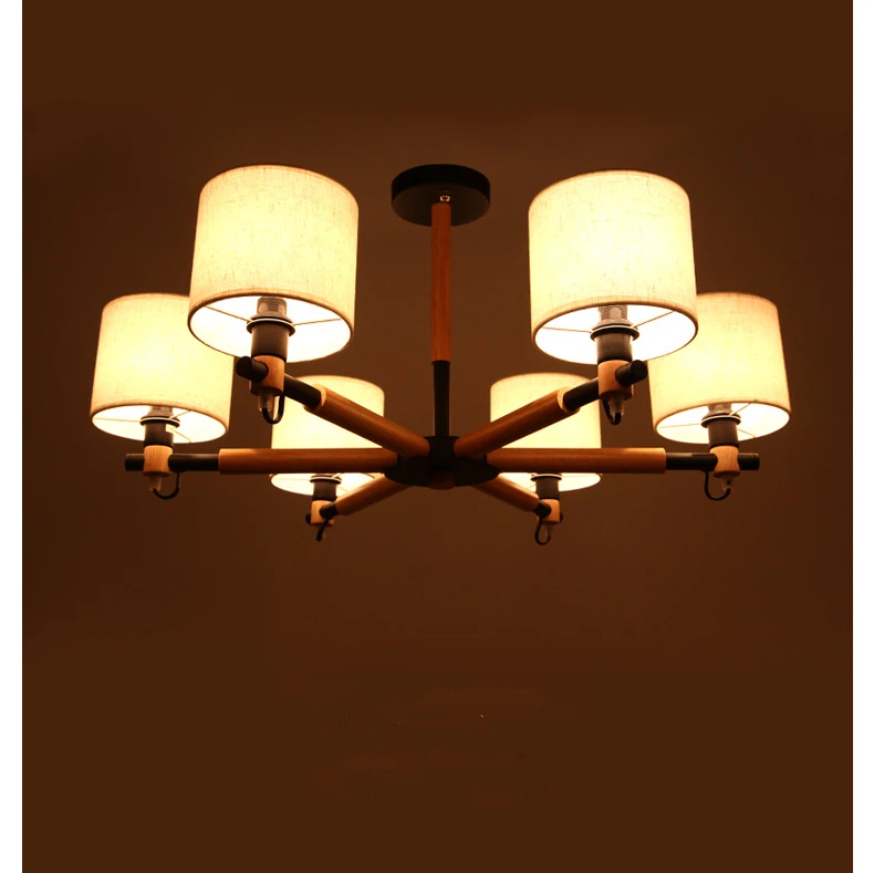 

American countryside Retro Ceiling Lights For Living Room Bedroom Lampara Techo Wooden Ceiling Lamp Fixtures Luminaria WCL021