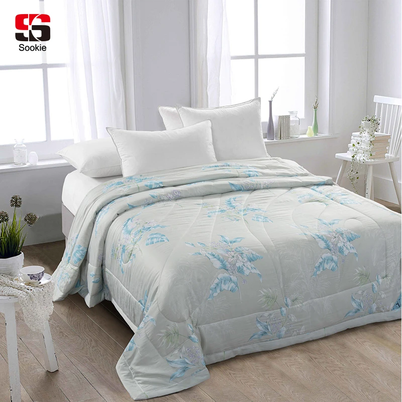 Sookie Fashion Floral Print Quilting Soft Air Conditioning Quilt