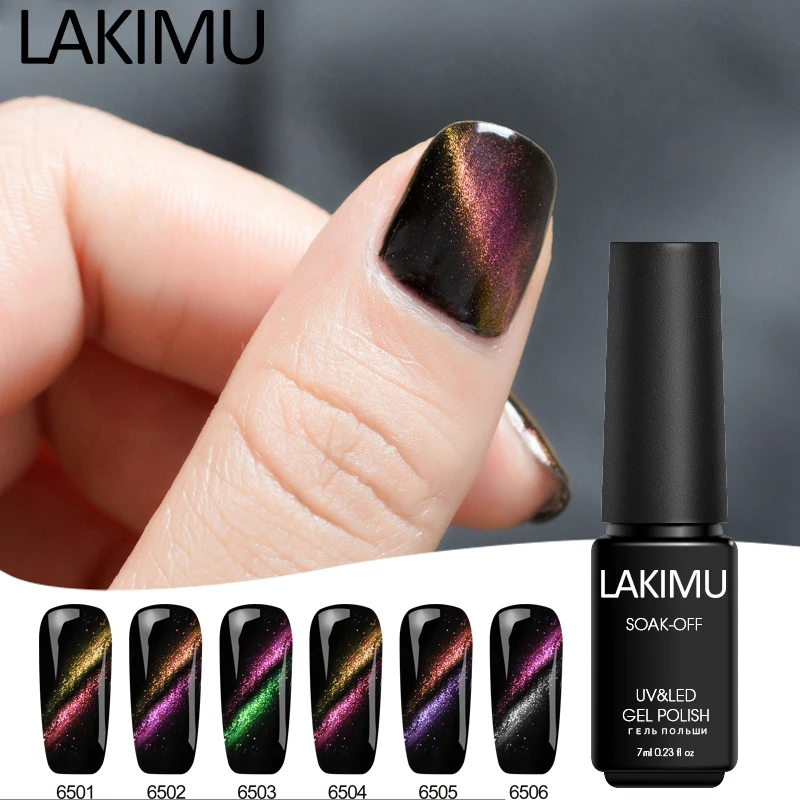 

Lakimu 7ML UV Gel Nail Polish 5D Cat Eyes Magnet UV Gel Nail Manicure Semi-permanent Nail Art Magnetic Effect Nail Gel Polish