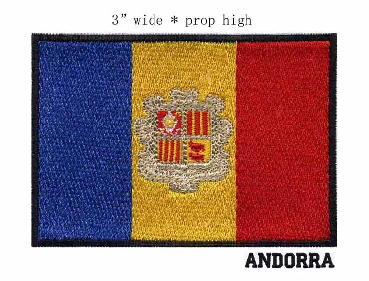 Нашивка с вышивкой в виде флага на Andorra 3 дюйма | Дом и сад