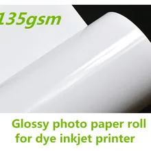 2"* 50 м 135gsm тонкая фотобумага, струйная печать Глянцевая белая фотобумага рулоны