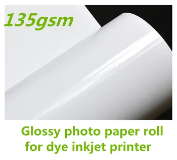 

24"*50m 135gsm thin photo paper, inkjet printing glossy white photo paper rolls