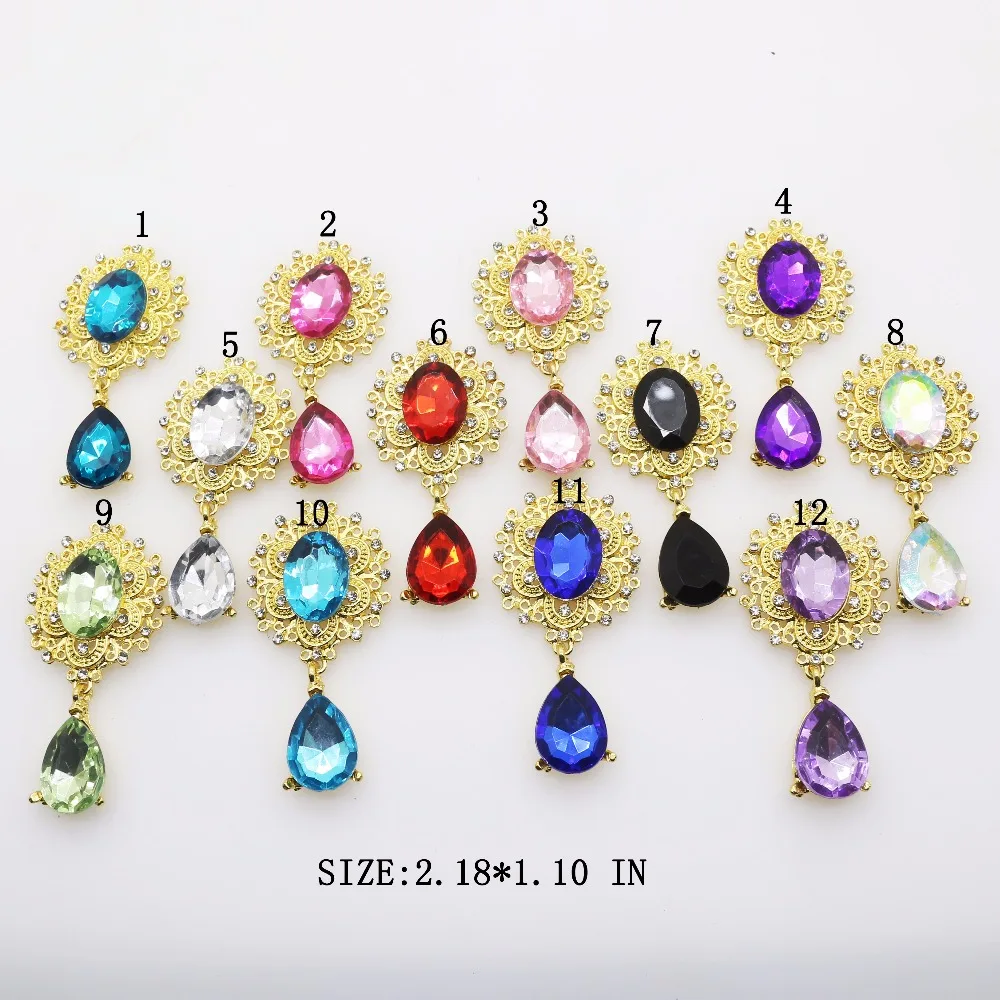 New 2858mm 10pcs Crystal Acryl Rhinestone ButtonDIY Wedding