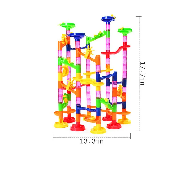 105 шт. DIY Строительство мраморный трек бегать шары лабиринты трек строительные блоки детский подарок детские игрушки развивающие