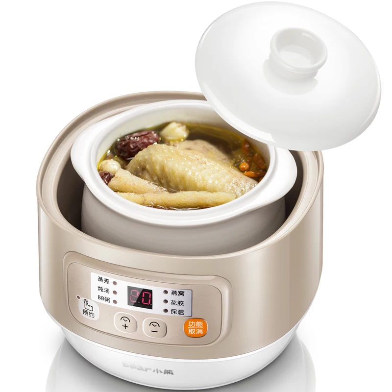 

0.8L Waterproof Electric Cooker Bird's Nest Stew Bb Soup Ceramics Porridge Health Casserole Insulation