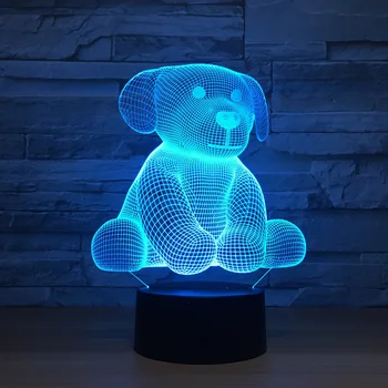 

Cartoon Cute Bear Shape Acrylic LED Lamp 3D Night Light For baby children Sleeping Lighting For Home Room Decoration