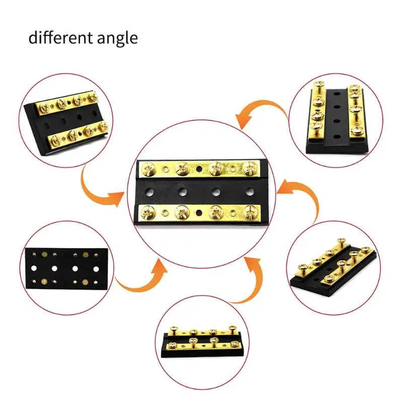 VODOOL Универсальный 60A 8/10/12/16 способ латунь бар З изолятор база Мощность распределения клеммной колодки аксессуары для автомобиля Лодка на колесах