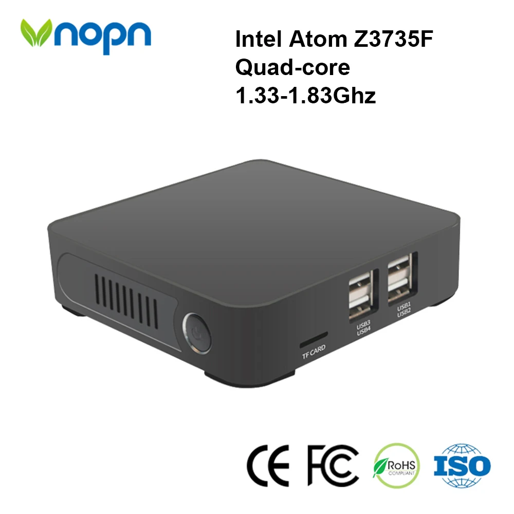 

Vnopn Mini PC Intel Atom Z3735F Quad-core OS Windows 10 Barebone Computer DDR3 2GB eMMC 64GB Minipc HD-MI HD Graphics Computador