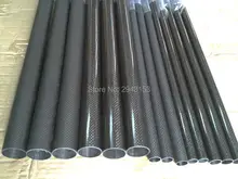 2pcs 500mm*35*38mm 3K weave glossy matt Carbon Fiber Tube for Quadcopter Drone arm Octacopter Tail UAV Aerial