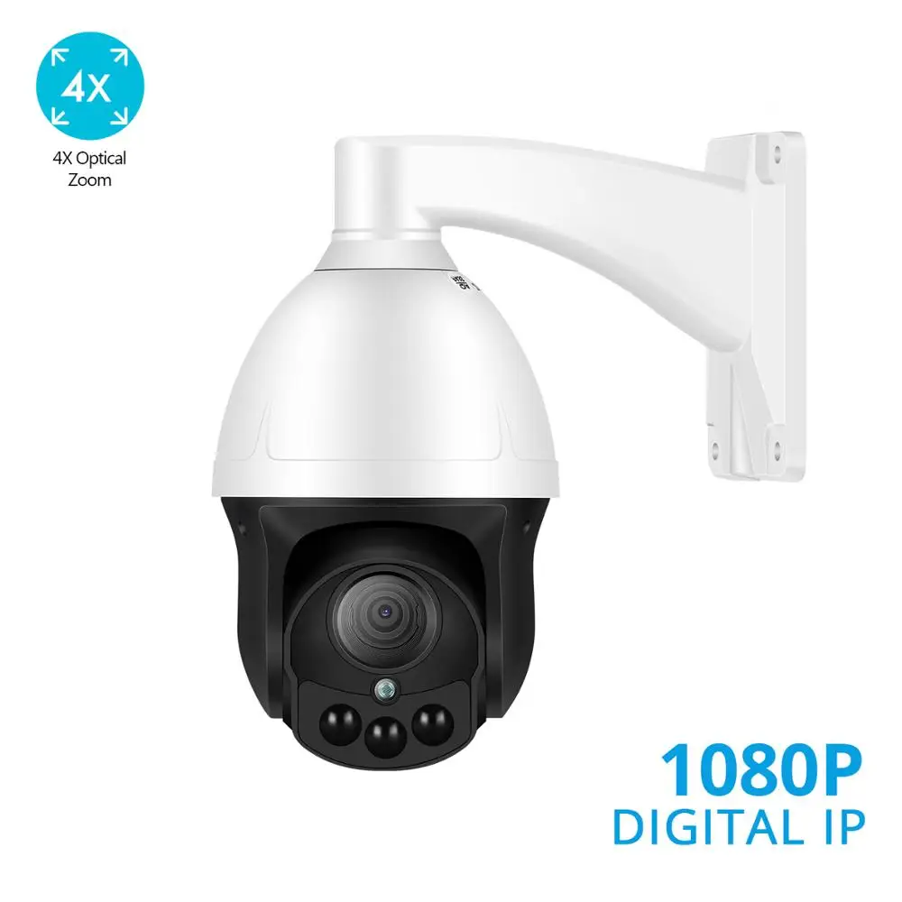 

BESDER 1080p Mini PTZ IP Camera 4x Zoom Speed Dome Camera H.265 Waterproof Home Security Cameras ONVIF Xmeye CCTV 40m IR View