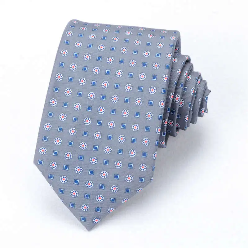 Высокое качество шелковый галстук семь раз китайский шелк галстук с рисунком с подарочной коробке - Цвет: QZ46