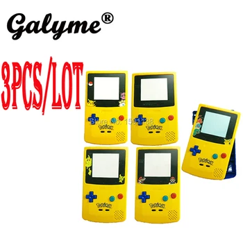 

3pcs/lot DIY Yellow-Blue Color Pocket Cartoon Version Screen Lens Fit GameboyColor Repair Housing Shell Case Boy Color w/Screws