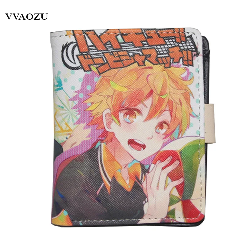 

New Arrival Cartoon Anime Haikyuu!! Hinata Syouyou PU Short Wallet Short Bifold Money Bag Card Holder Wallets