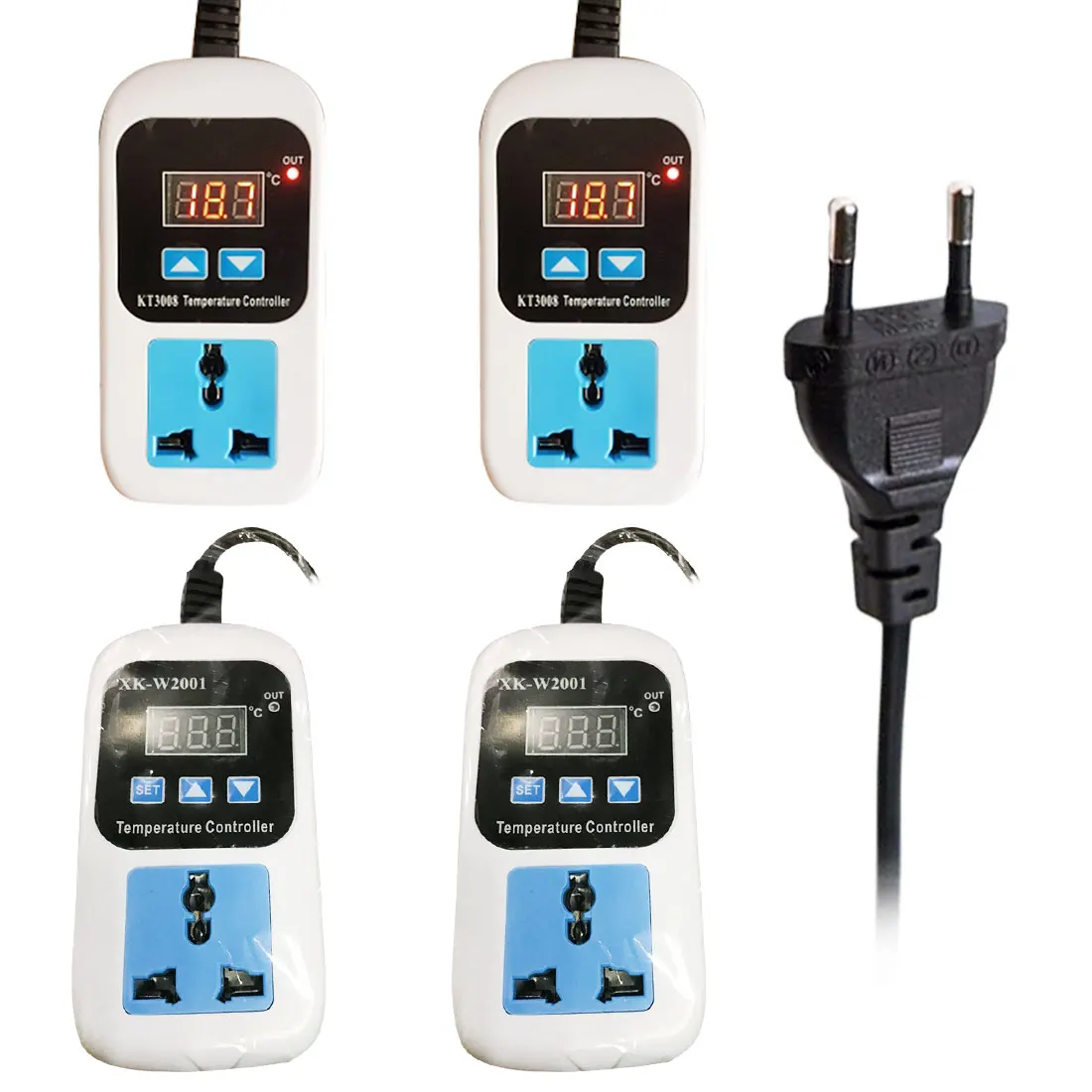 

Digital Thermostat Regulator Temperature Controller Microcomputer Socket Outlet AC110-220V + NTC Sensor KT3008 KT3009A -50~110C