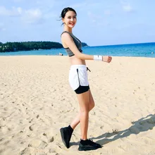 UG 2 в 1, быстросохнущие спортивные шорты для бега, женские свободные шорты для фитнеса, тренировки, на шнуровке, низкая талия, шорты для бега в спортзале