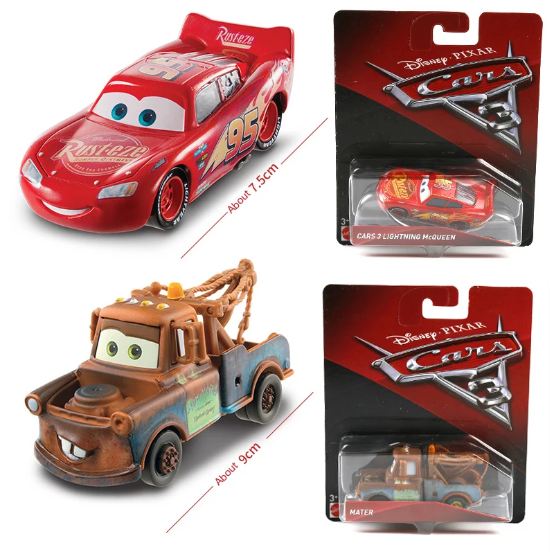 Машинки Дисней Pixar 3 игрушки Lightning McQueen Jackson Storm Master Mack Cruz литые под давлением машины