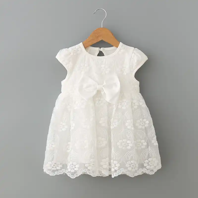 white summer dress baby girl