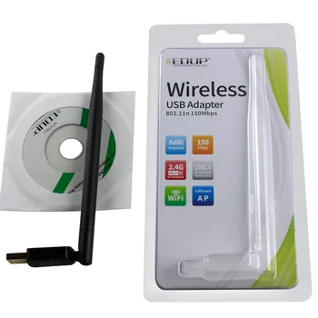 

EDUP EP-MS8551 Best MTK7601 Chipset 802.11n Wireless 150Mbps USB WiFi Adapter With 6dBi Antenna 10pcs/lot