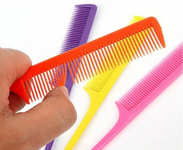 5pcs Colorful Hair Pointed tail Comb nicety type clip design brush