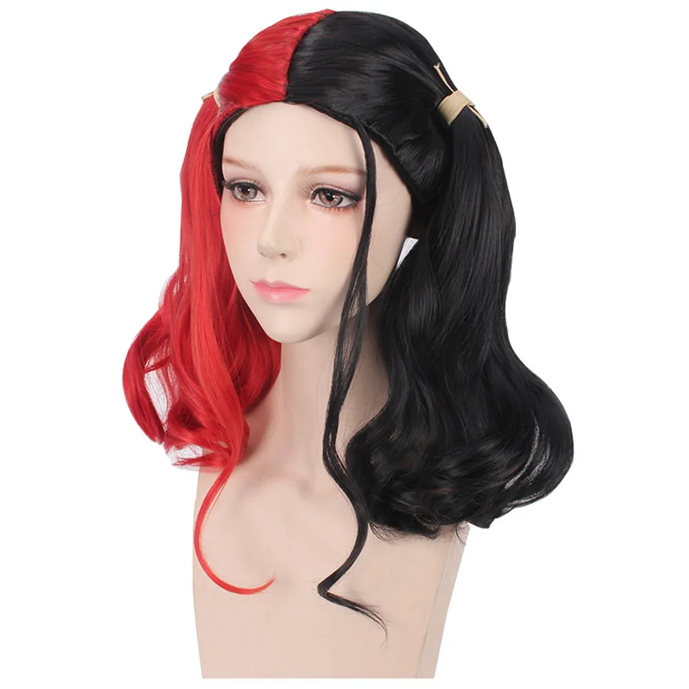 Cosplay&ware Anime Squad Batman Joker Harleen Quinzel Wig Cosplay Costume Harley Quinn Women Hair Halloween Party Wigs -Outlet Maid Outfit Store