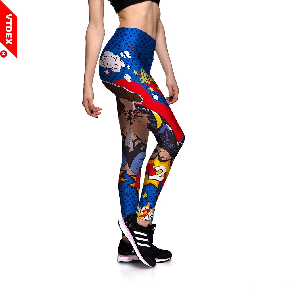 VTDEX для женщин балерина кальсоны йоги красочные DC Супермен узор высокая Талия