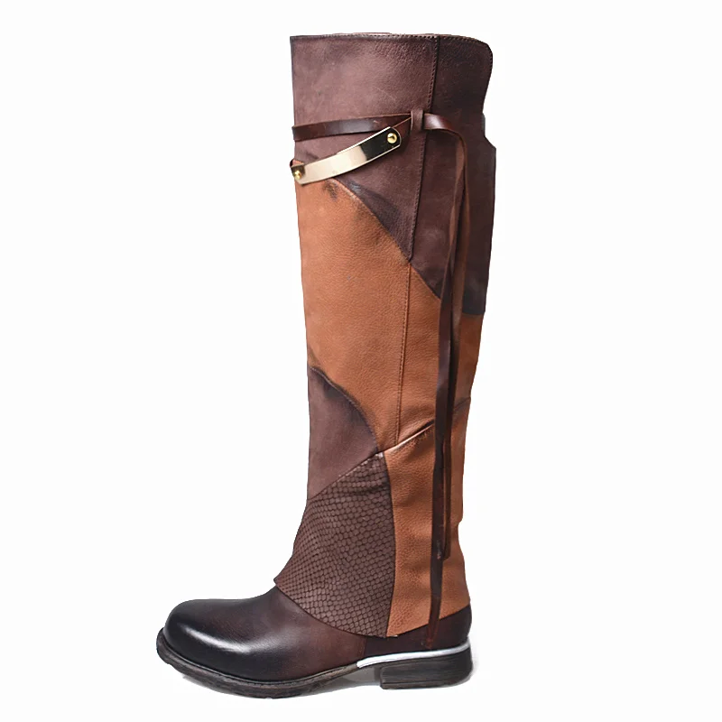 Perfect Prova Perfetto Fashion Genuine Leather Cool Winter Women Boots Mixed Color Square Toe Over Knee Boots Short Plush In Warm Shoes 11 Perfect Prova Perfetto Fashion Genuine Leather Cool Winter Women Boots Mixed Color Square Toe Over Knee Boots Short Plush In Warm Shoes 11