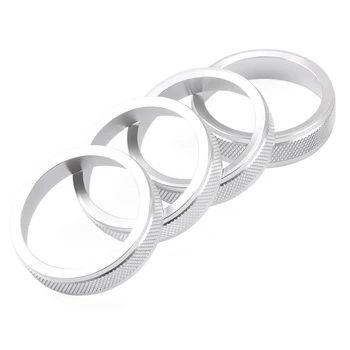 

4 pcs Car audio knob decorative ring air conditioning knobs decorative circle for Volvo S60 V60 XC60 S80